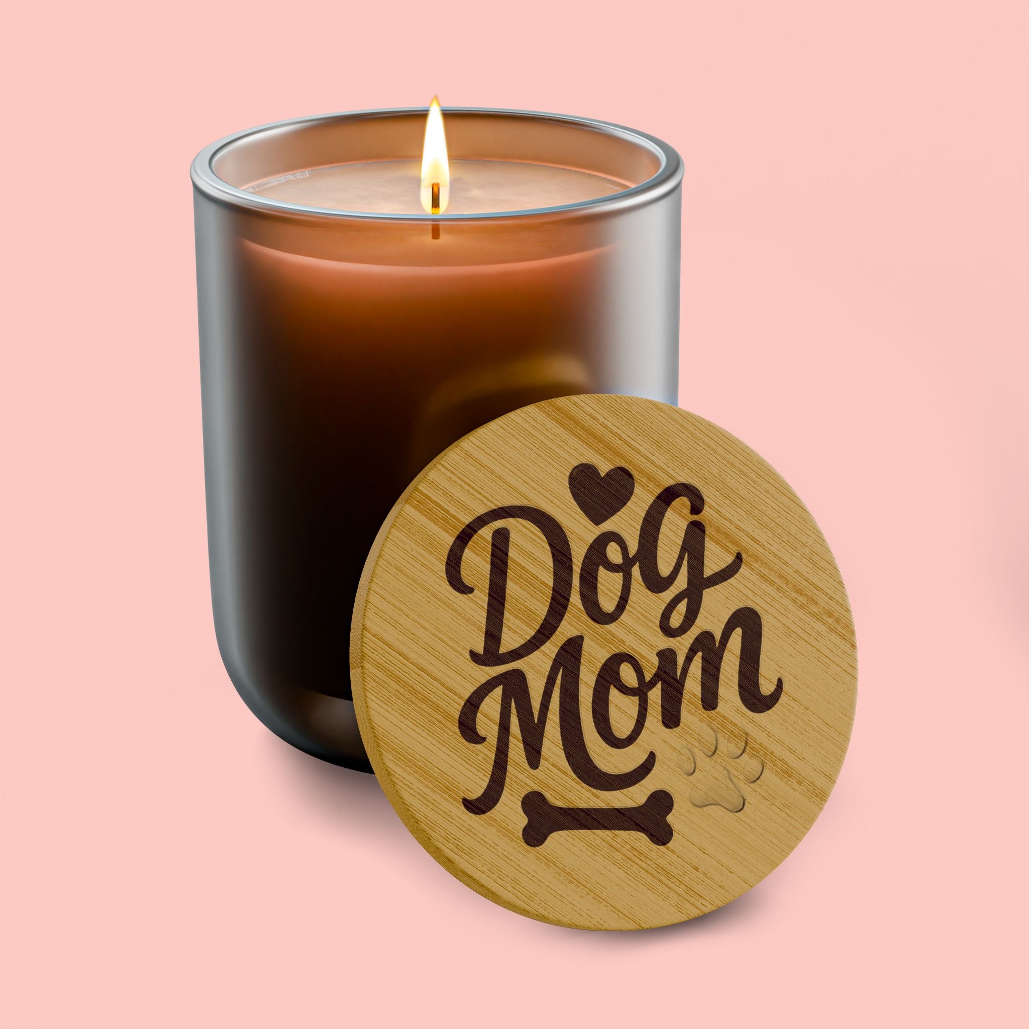 Dog Mom Engraved Soy Candle — 14oz Scented Gift