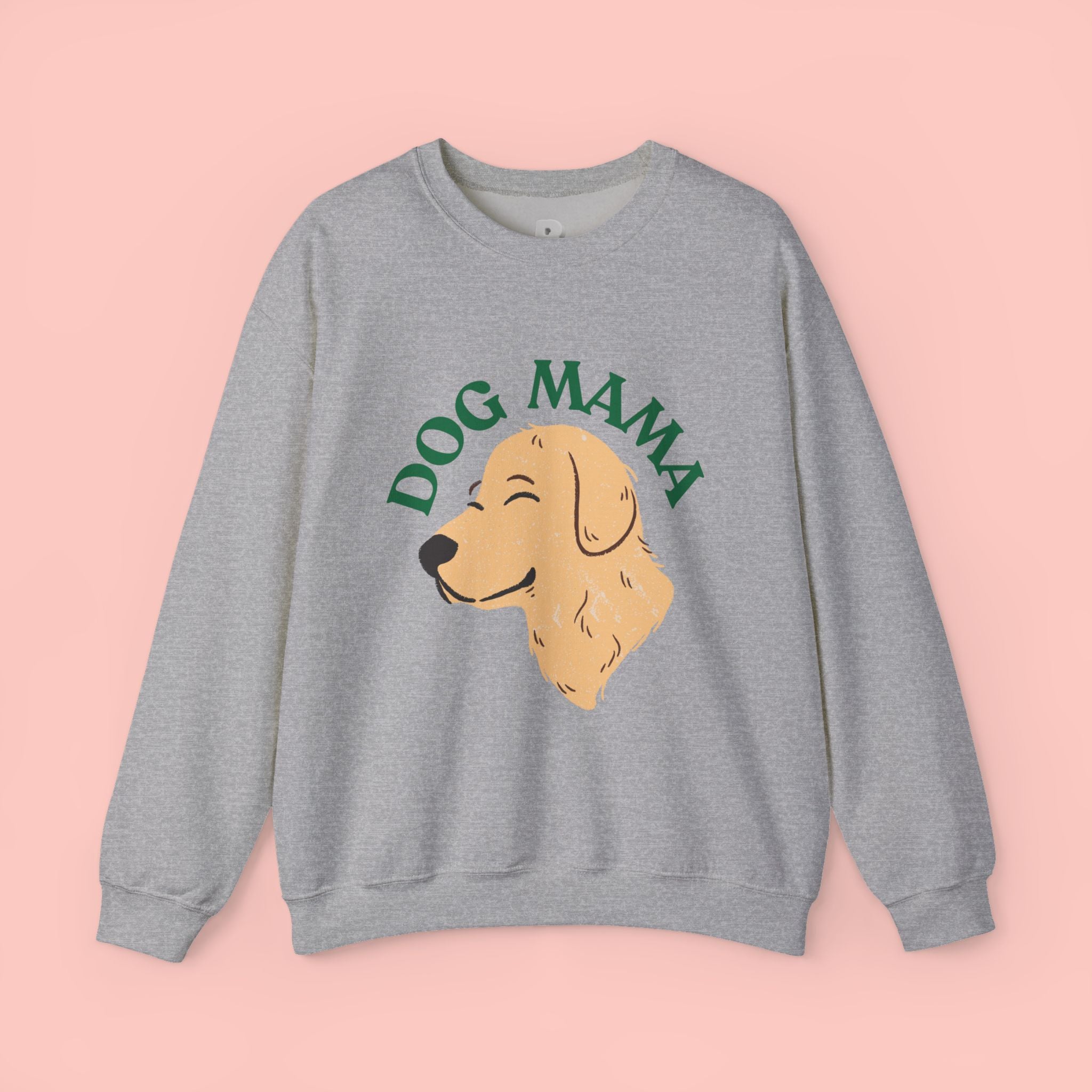 Dog Mama Crewneck Sweatshirt – Cute Golden Retriever Design