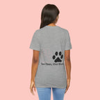 T-Shirt — “Two Paws, One Mom” Paw Print Mom Tee