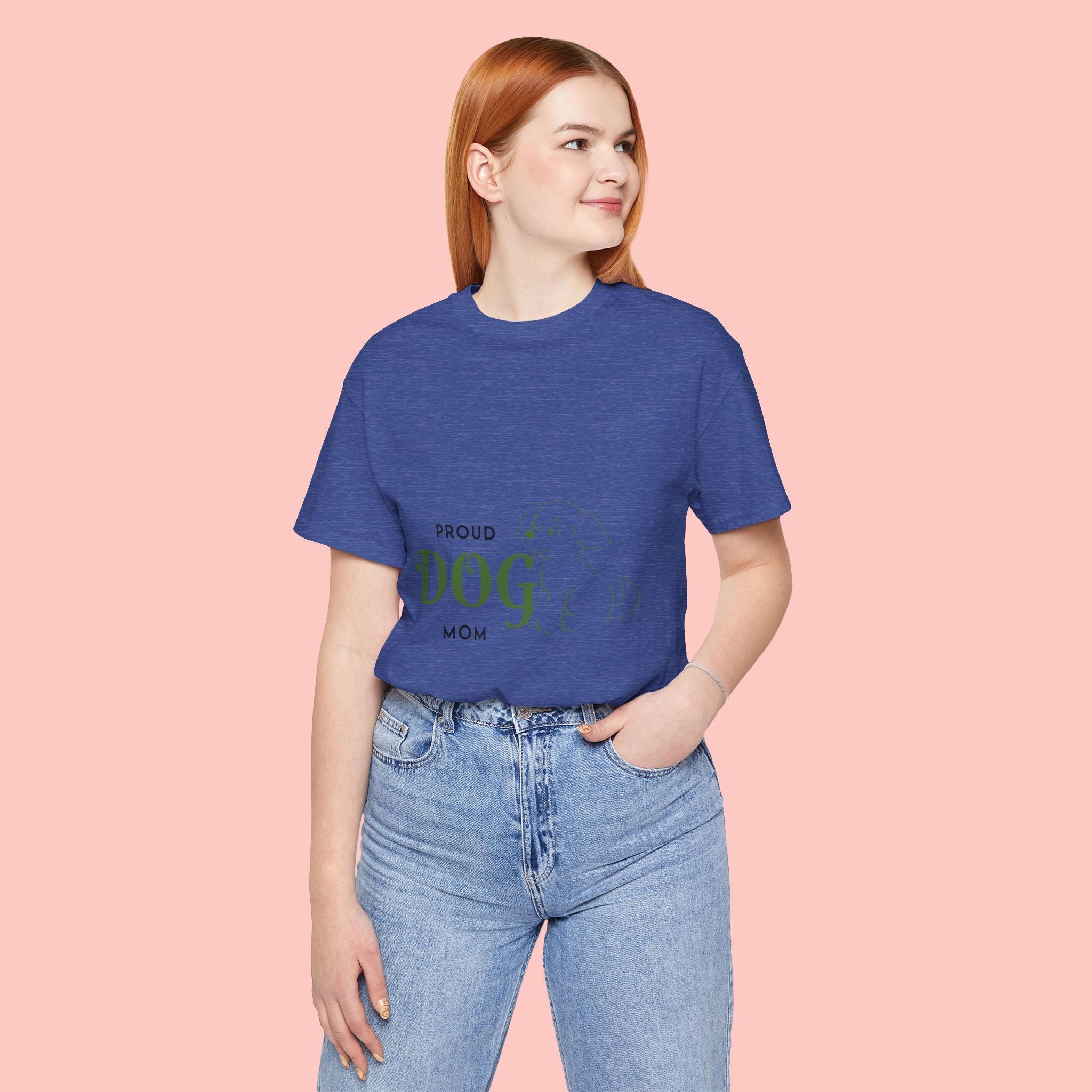 Proud Dog Mom T-Shirt – Cute Paw Print & Puppy Graphic Tee