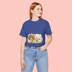 Dog Paw Floral T-Shirt — Cute Paw Print, Bone & Daisies Tee