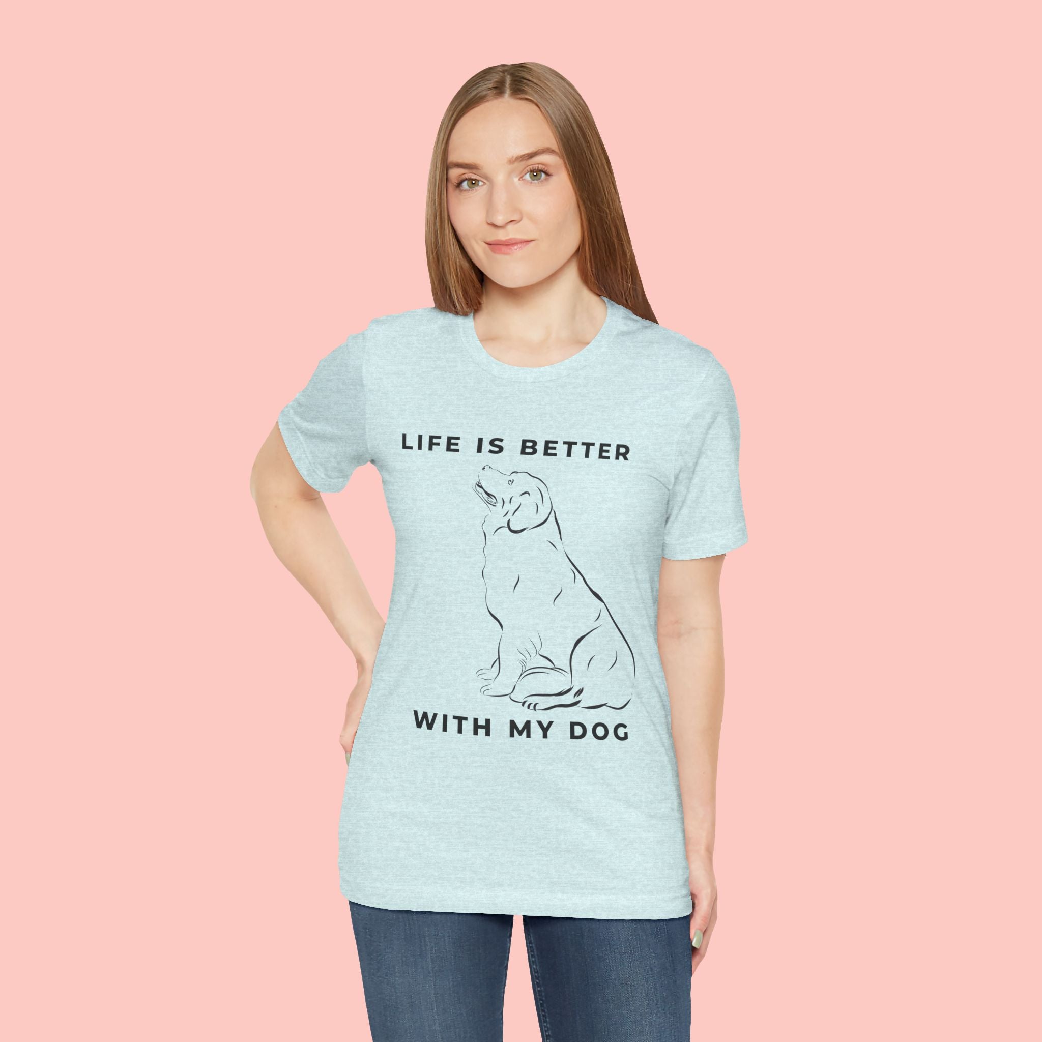 Dog Lover T-Shirt – “Life Is Better With My Dog” Graphic Tee