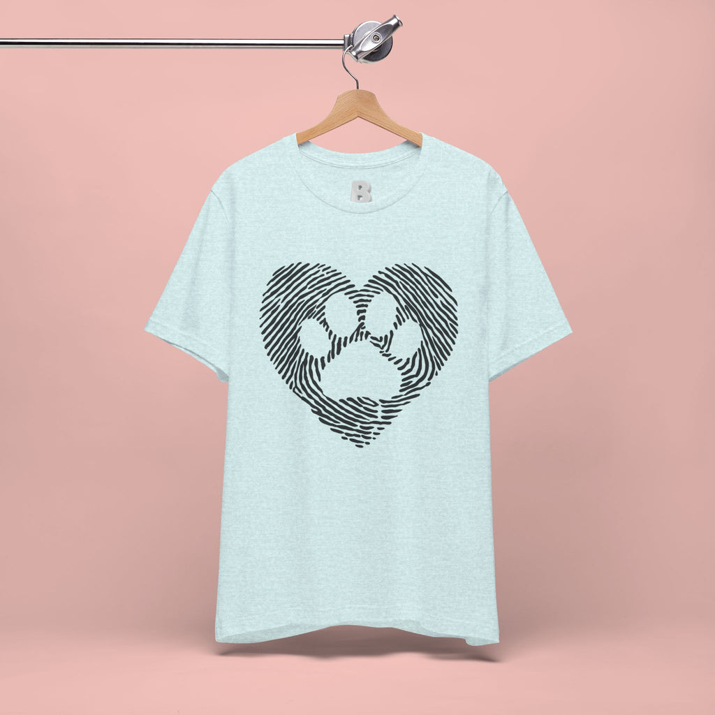 Fingerprint Heart Paw T-Shirt — Dog Paw Love Tee