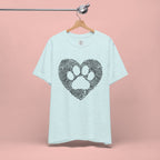 Fingerprint Heart Paw T-Shirt — Dog Paw Love Tee