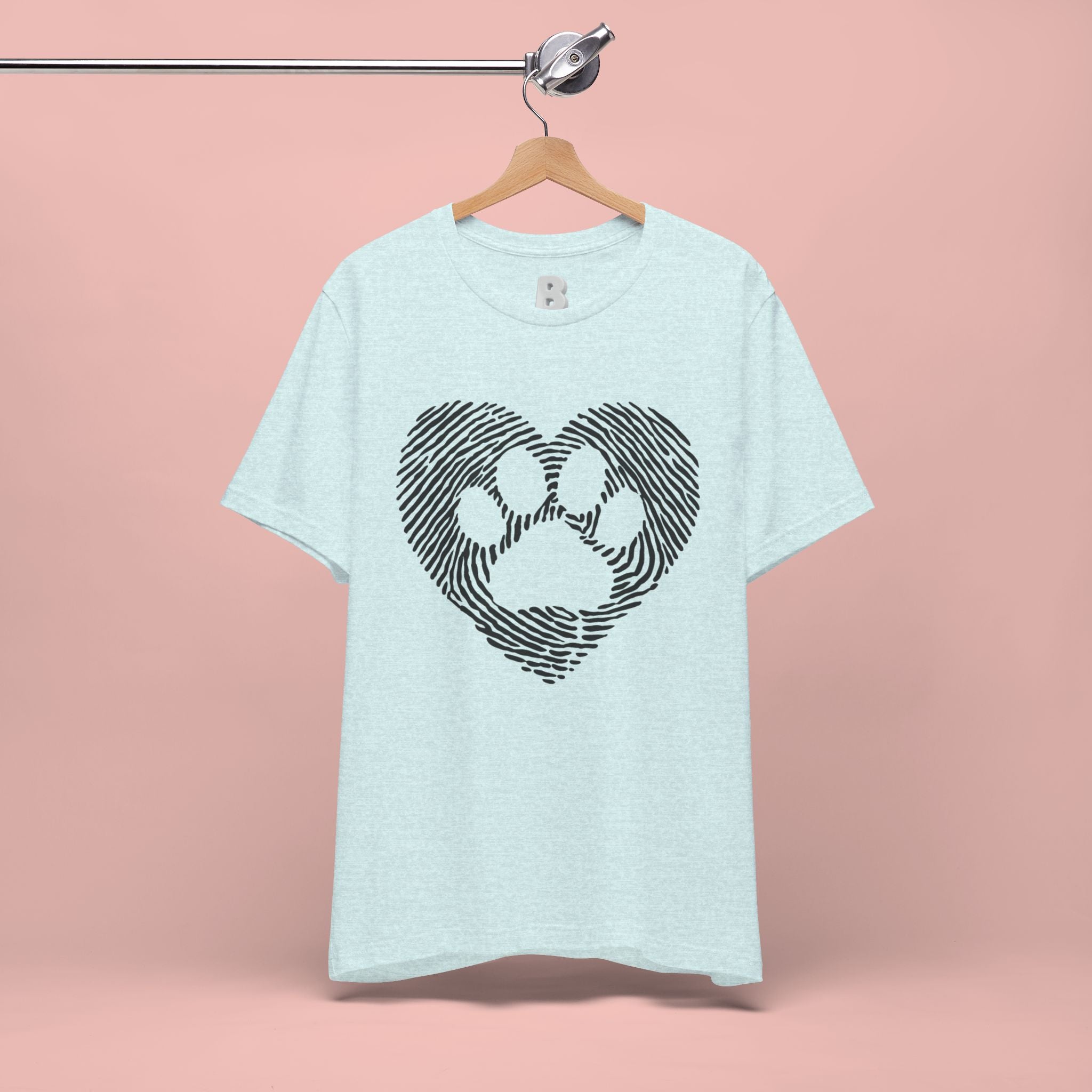 Fingerprint Heart Paw T-Shirt — Dog Paw Love Tee