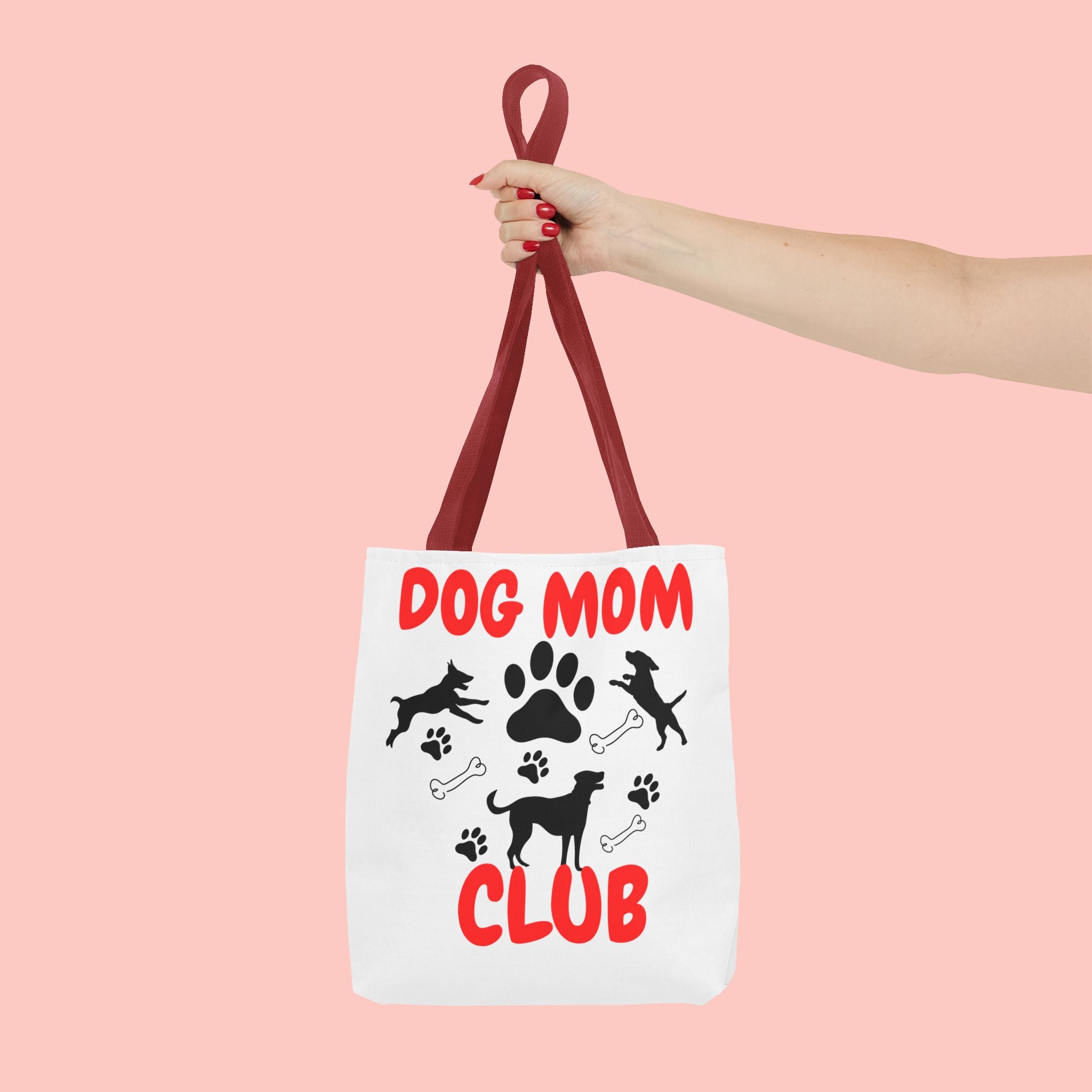 Dog Mom Club Tote Bag – Cute Paw Print Canvas Tote for Dog Lovers