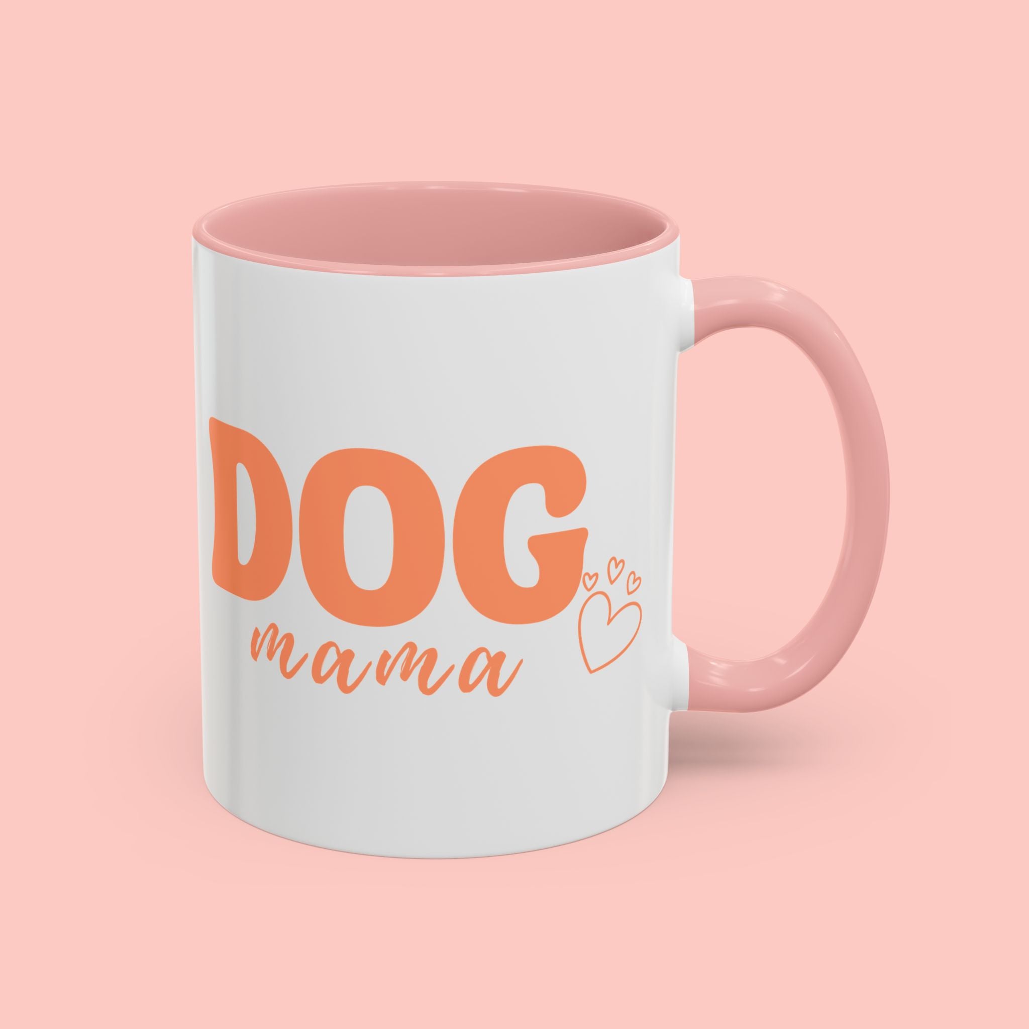 Dog Mama Coffee Mug — Cute Heart Accent Ceramic Mug (11/15 oz)