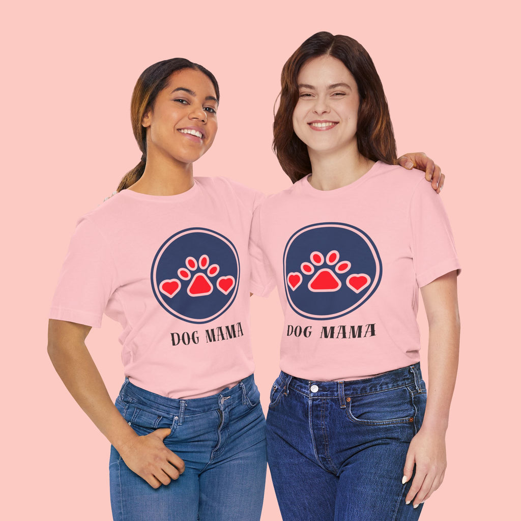 Dog Mama T-Shirt — Cute Paw & Heart Graphic Tee for Dog Lovers