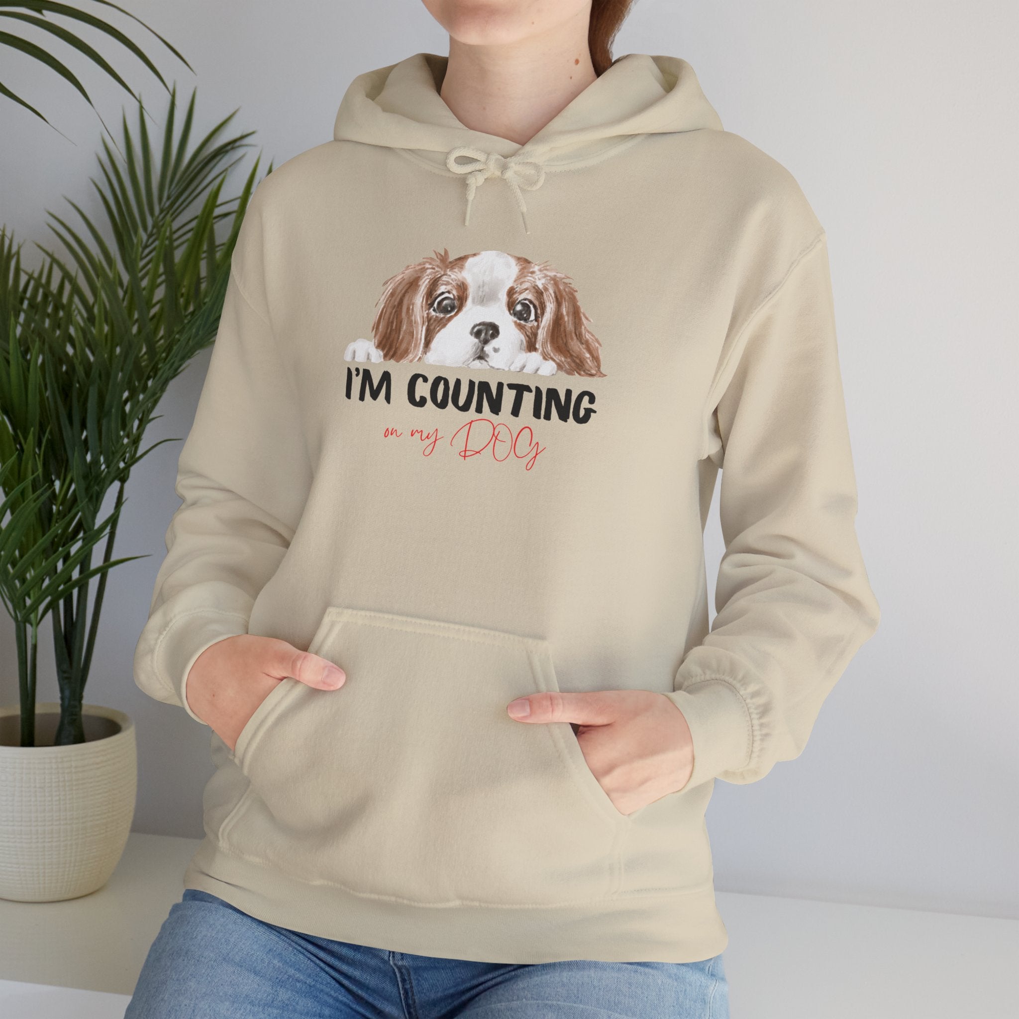 Dog Mom Hoodie – Cute Cavalier King Charles ‘I’m Counting My Dog’ Sweatshirt