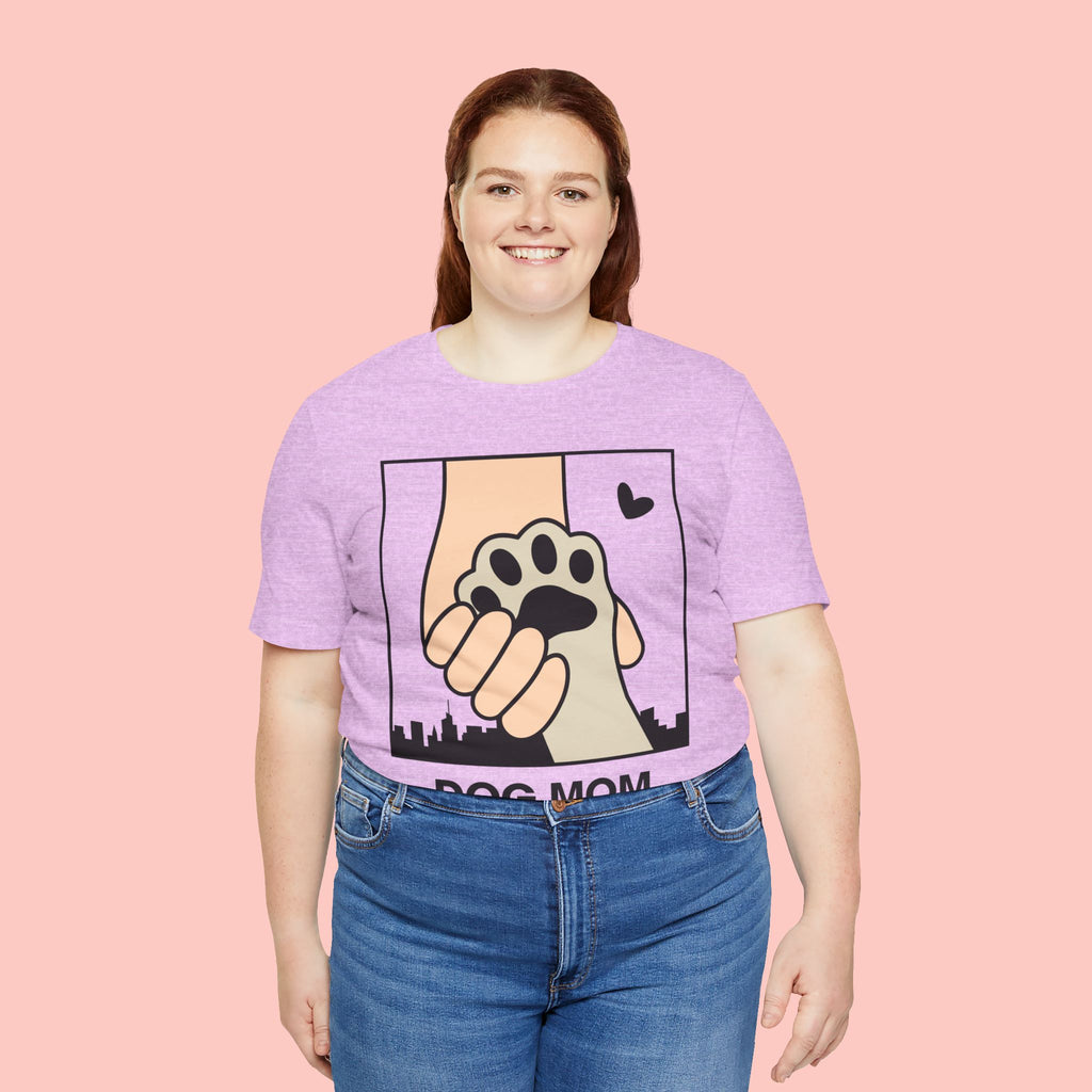 Dog Mom T-Shirt — "Love Your Dog Like a Mom" Paw Print Graphic