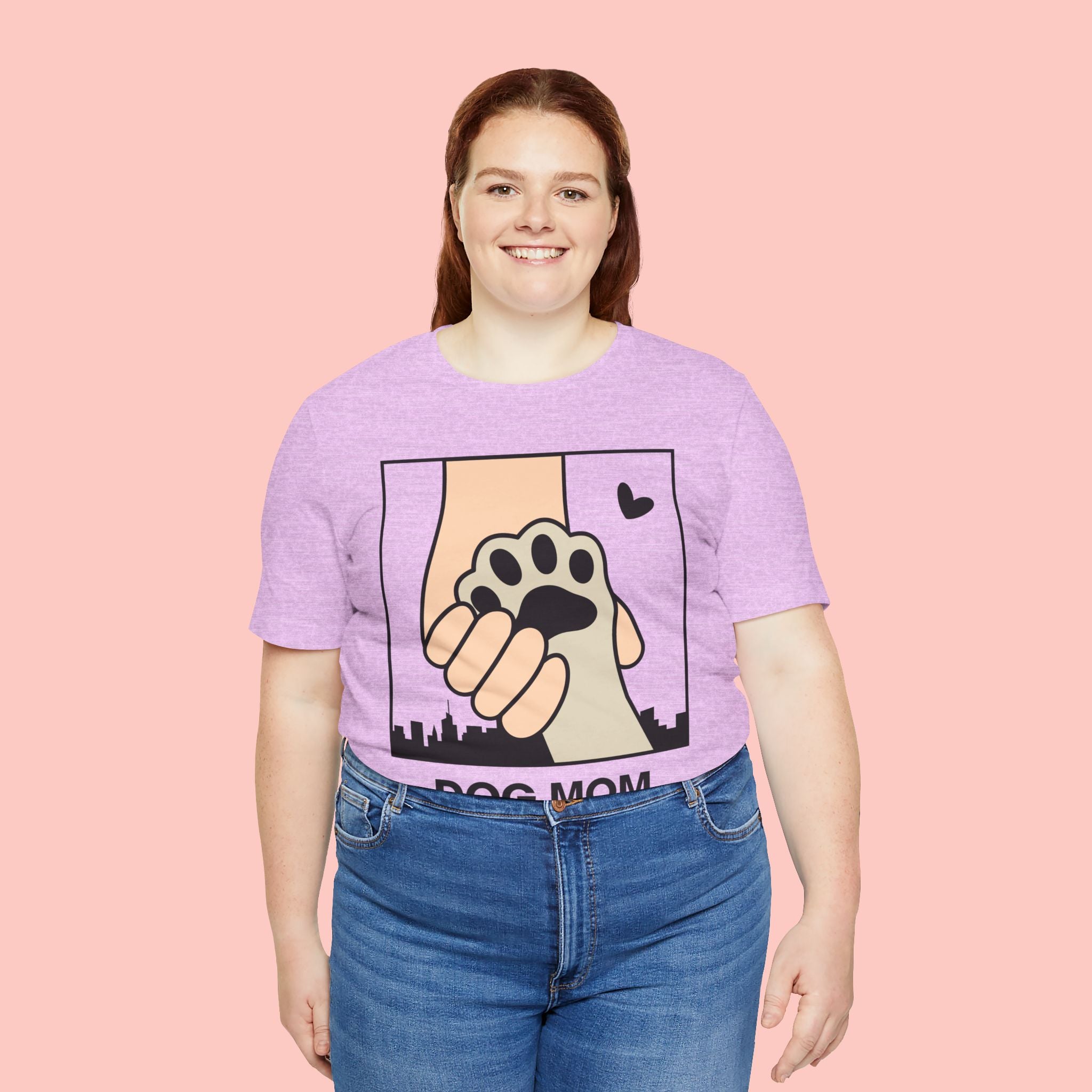 Dog Mom T-Shirt — "Love Your Dog Like a Mom" Paw Print Graphic