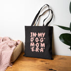 Tote Bag — "In My Dog Mom Era" Cute Pink Dog Mom Canvas Tote