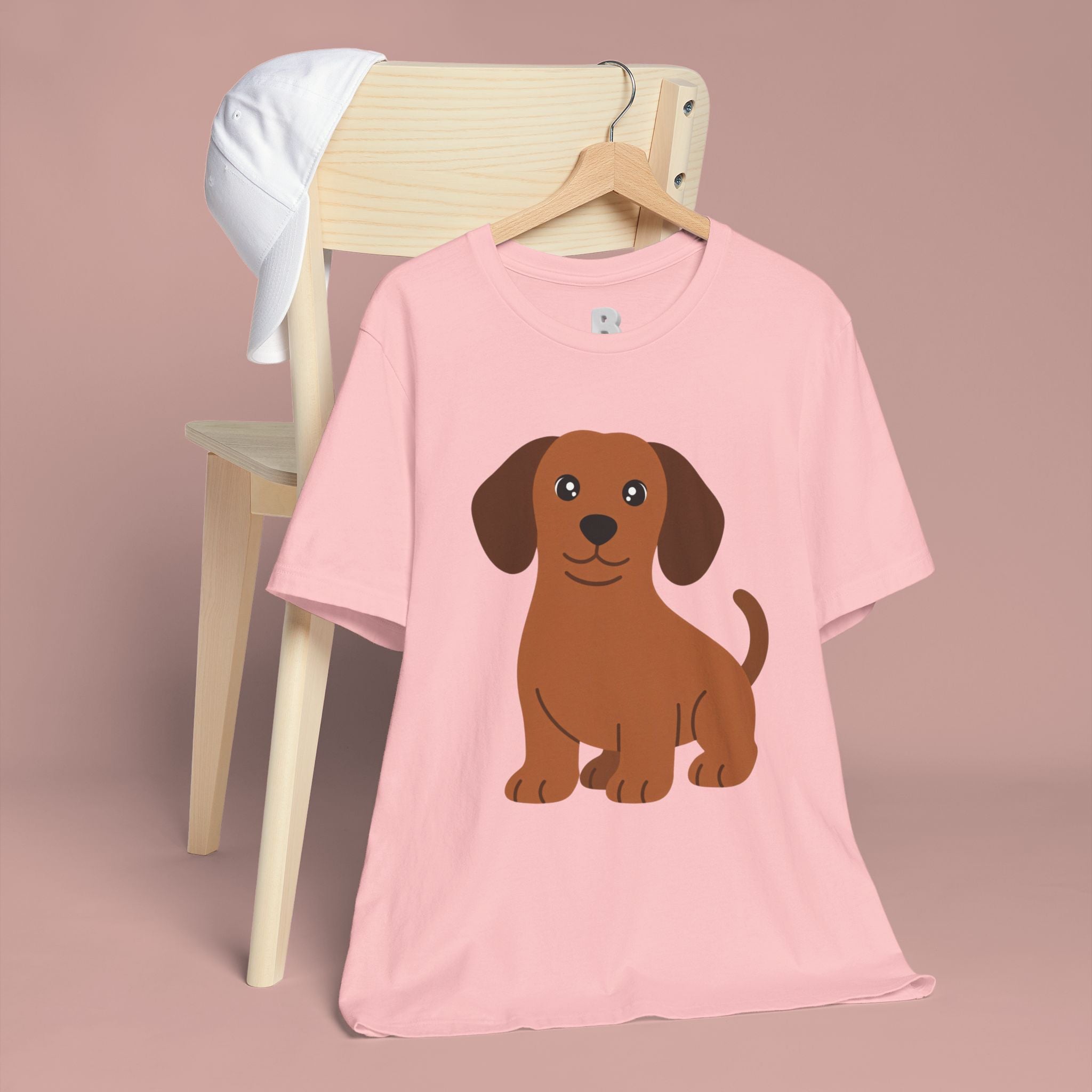 Dachshund Puppy Graphic T-Shirt — Cute Brown Dog Tee