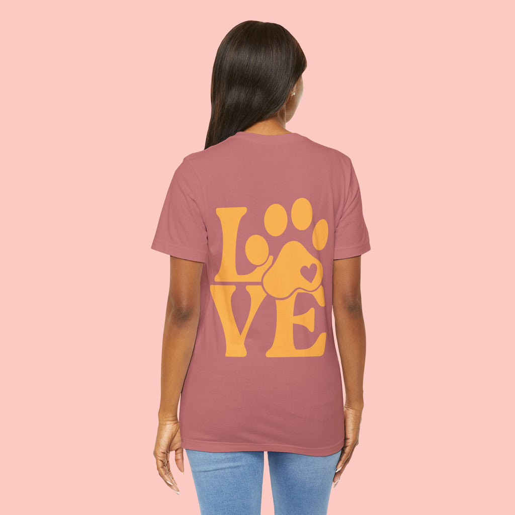 Love Paw Graphic Tee — Pet Lover T‑Shirt (LOVE with Paw Print)