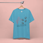Dog Cuddle Tee – "Would Rather Cuddle My Dog" Paw Print Floral T-Shirt