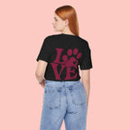 Dog Paw "LOVE" Tee - Pet Lover Graphic T-Shirt