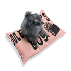 Mama's Boy Pet Bed - Soft Pink Paw Print Dog/Cat Pillow