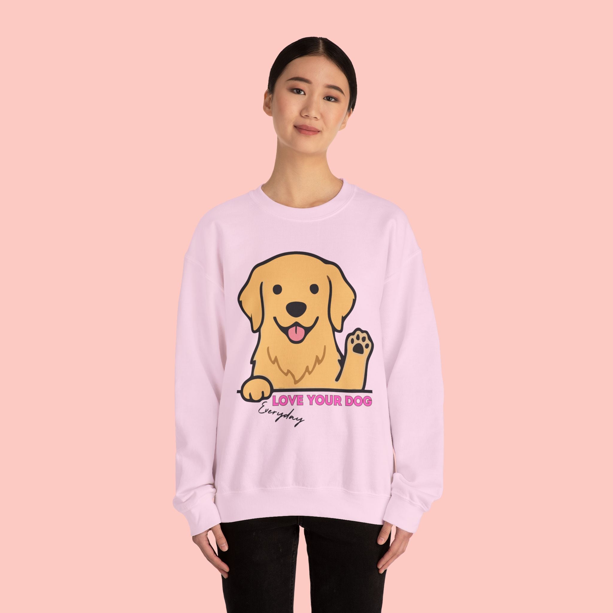 Golden Retriever "Love Your Dog Everyday" Sweatshirt - Cute Pet Lover Crewneck