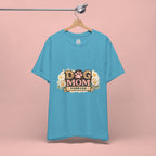 Dog Mom Forever T‑Shirt — Floral Paw Print Tee for Pet Lovers