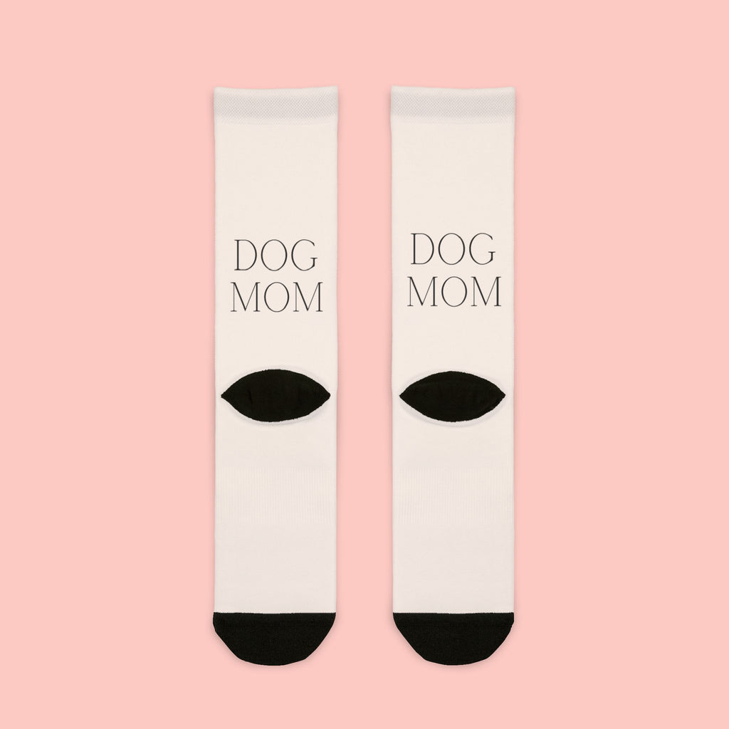 Dog Mom Sublimation Crew Socks — Cute Pet Lover Gift
