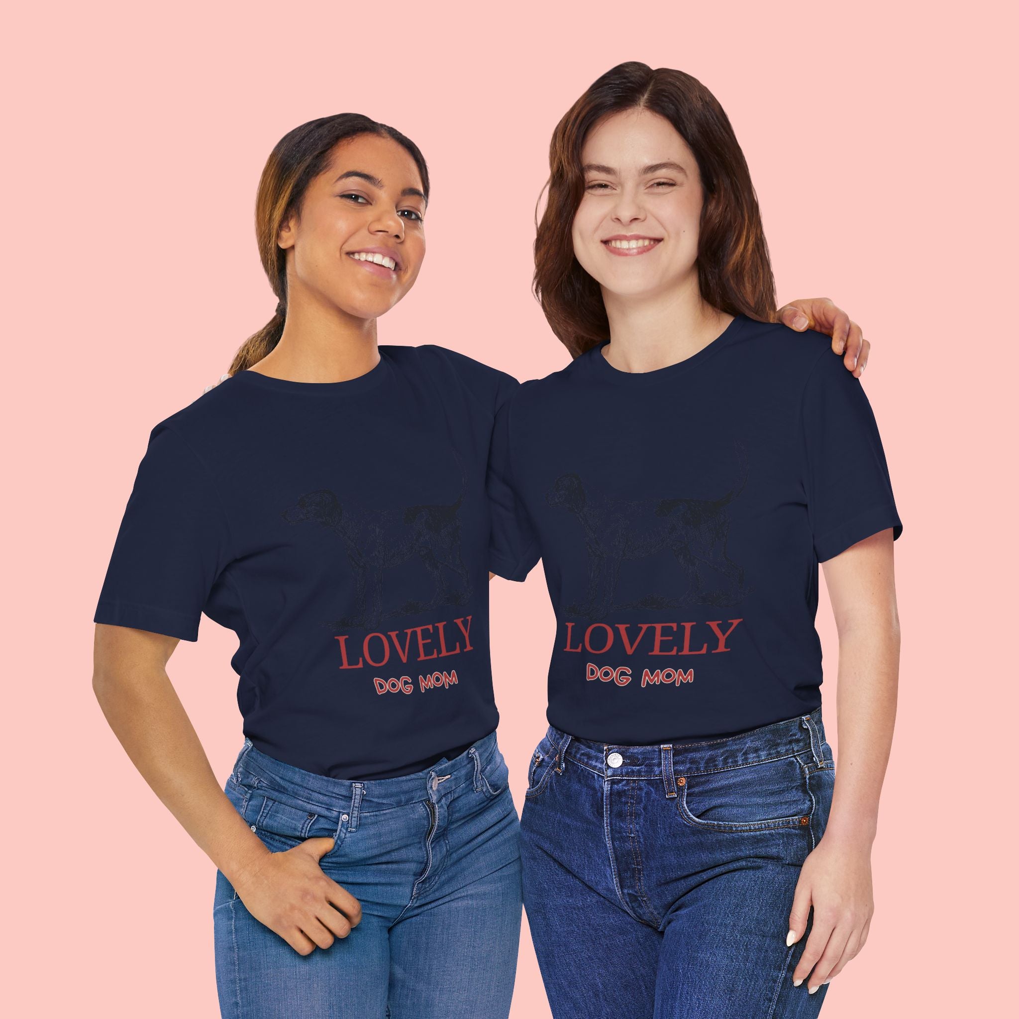 Lovely Dog Mom T-Shirt — Vintage Sketch Dog Graphic Tee