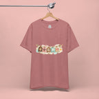 Pet Mom Banner Tee — Cute Paw Print "MOM" Graphic T-Shirt
