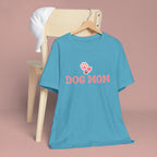 Dog Mom T-Shirt — Pink Paw Graphic Tee for Dog Lovers