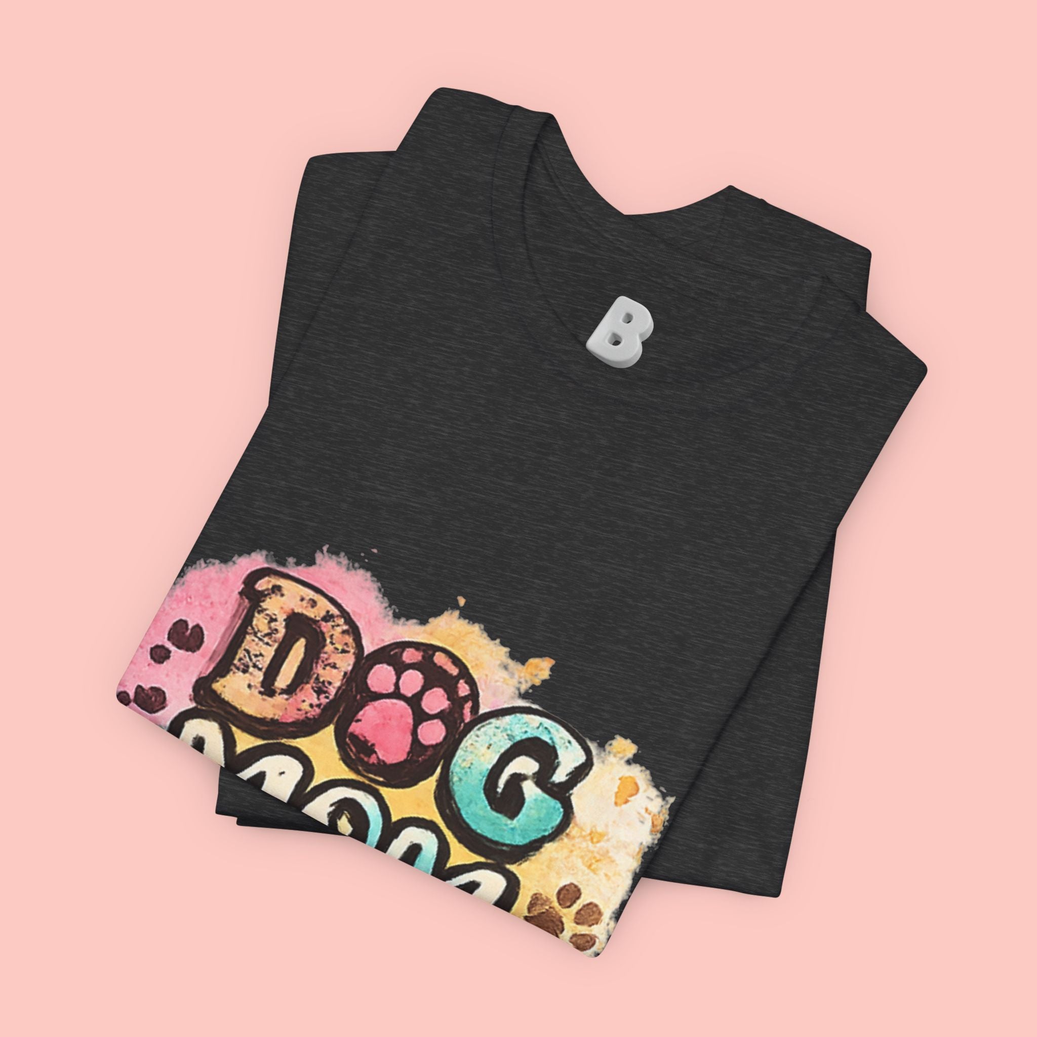 Dog Mom T-Shirt — Colorful Paw Print Graphic Tee for Pet Lovers