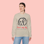 Dog Mom Crewneck Sweatshirt — "First My Dog, Then Everything" Cute Sketch Pup Tee