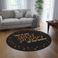 Round Rug – "This Is The Best Puppy In The World" Pawprint Room Decor