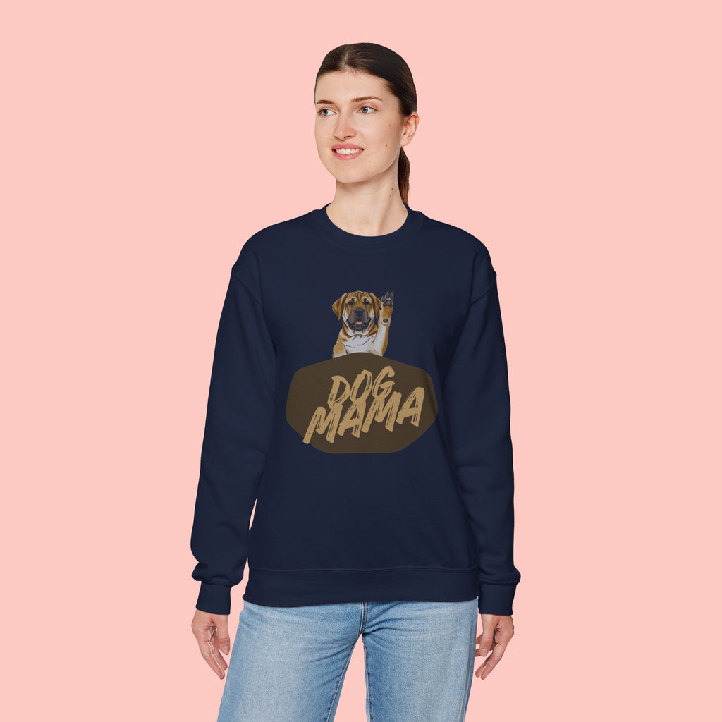 Dog Mama Crewneck Sweatshirt — Cute Puppy Graphic Pullover for Dog Lovers