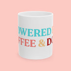 Coffee & Dogs Ceramic Mug — 'Powered by Coffee & Dogs' Colorful 11oz/15oz Gift