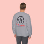 Dog Lover Crewneck Sweatshirt – “First My Dog Then Everything” Graphic
