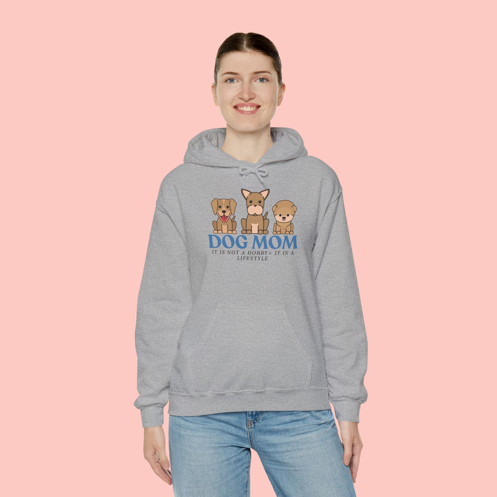 Dog Mom Hoodie — Cute Puppy Trio 'Dog Mom' Graphic Sweatshirt