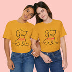 Mom Dog T-Shirt — Minimal Line Art Puppy Tee for Dog Moms, Mother's Day Gift