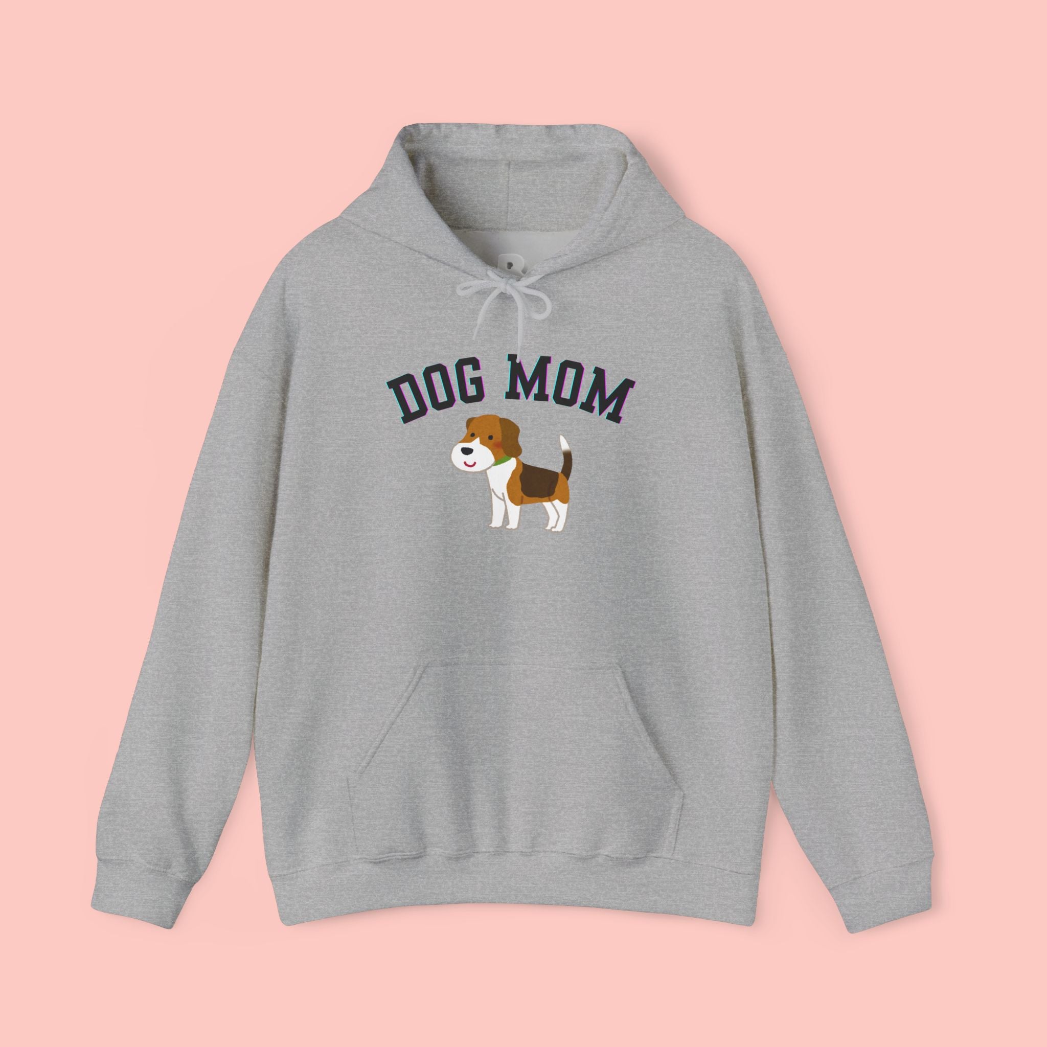 Dog Mom Hoodie — Cute Beagle Graphic Sweatshirt for Pet Lovers