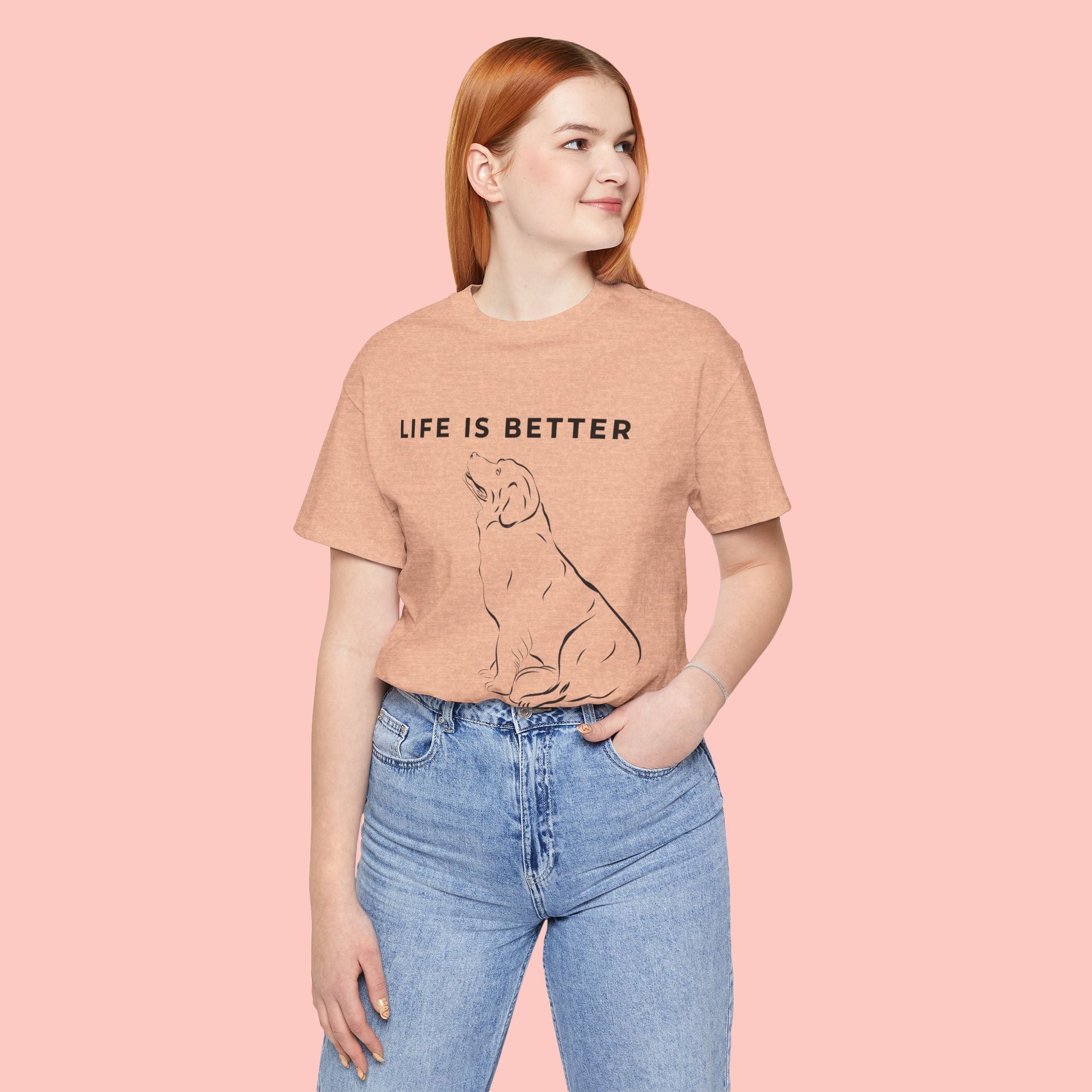 Dog Lover T-Shirt – “Life Is Better With My Dog” Graphic Tee