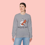 Crewneck Sweatshirt — “Marry the Man Who Loves Your Dog” Cute Pet Lover Graphic