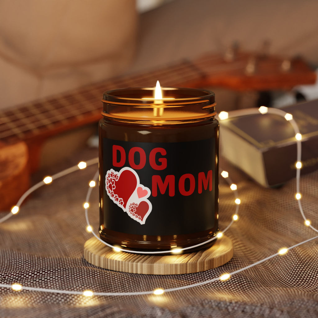 Dog Mom Soy Candle — Amber Jar Scented Candle for Pet Lovers