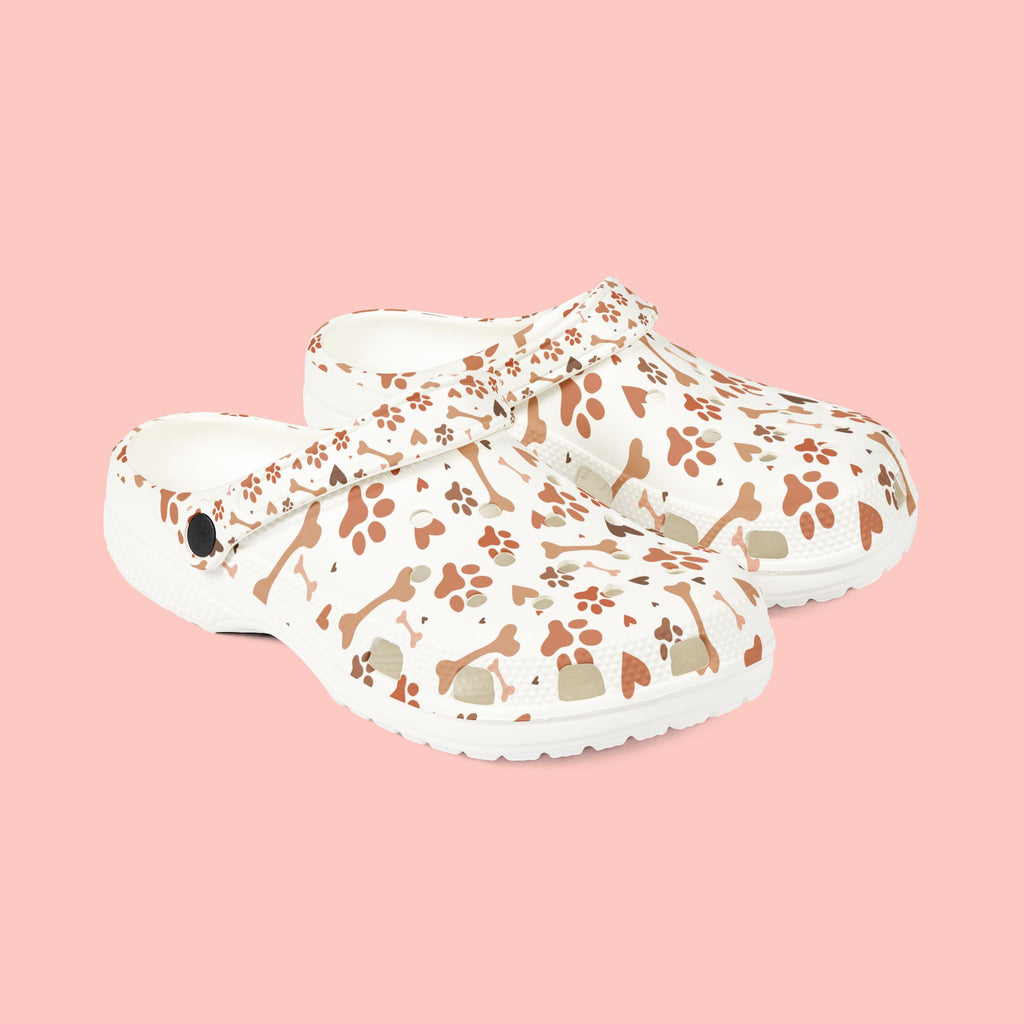 Paw Print EVA Foam Clogs — Cute Dog Bone & Paw Slip-On Shoes