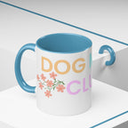 Dog Mom Club Accent Coffee Mug – Colorful Paw Print 11/15oz