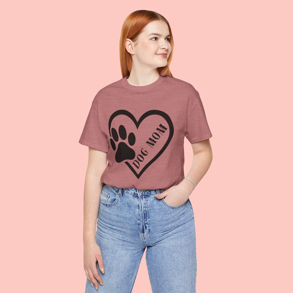 Dog Mom Heart Paw T-Shirt