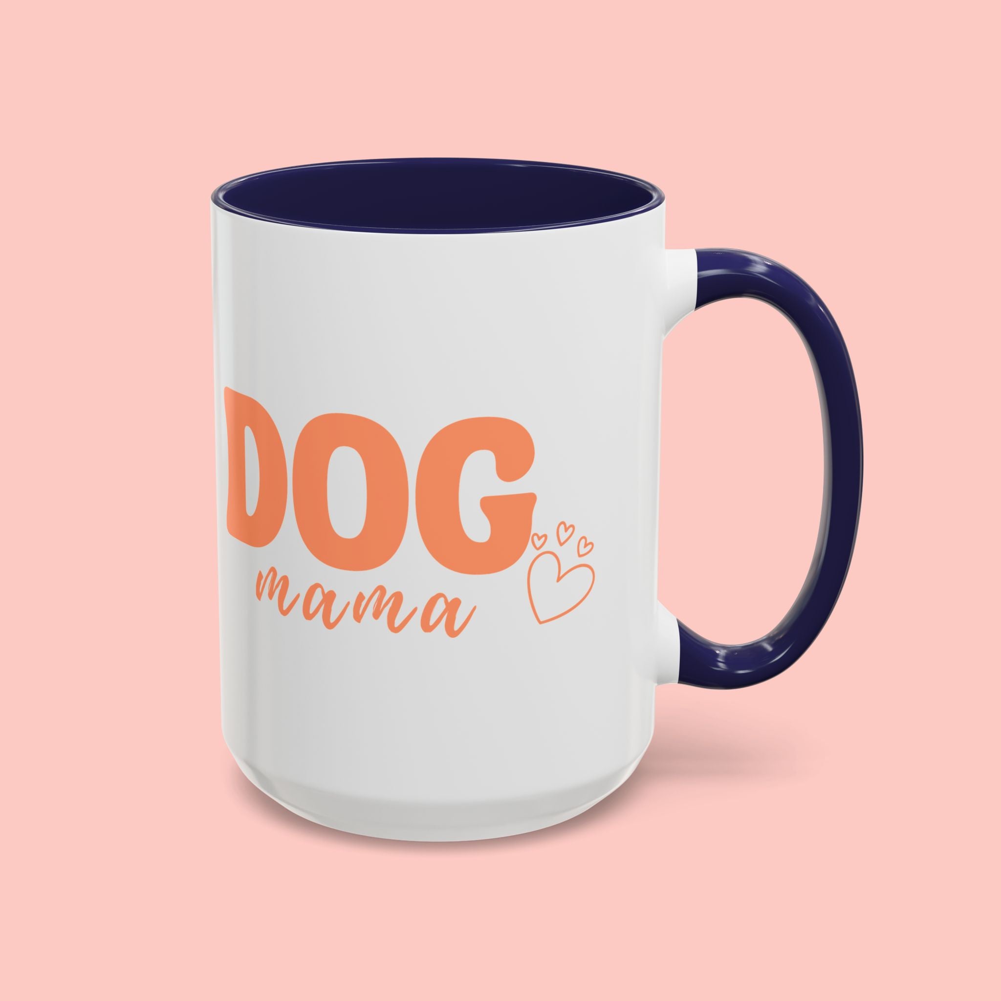 Dog Mama Coffee Mug — Cute Heart Accent Ceramic Mug (11/15 oz)