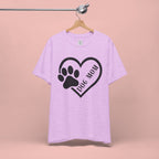 Dog Mom Heart Paw T-Shirt