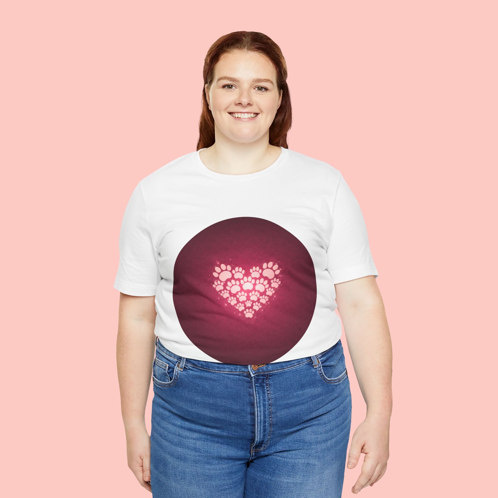 Paw Print Heart T‑Shirt — Cute Pet Lover Tee