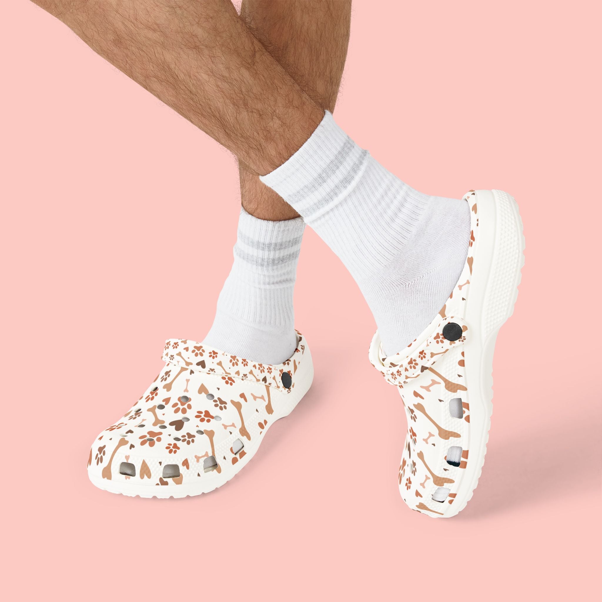Paw Print EVA Foam Clogs — Cute Dog Bone & Paw Slip-On Shoes