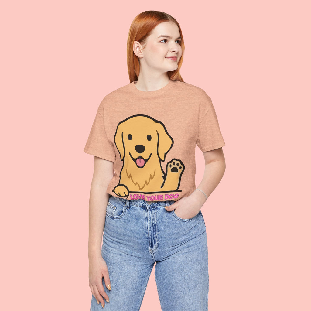 Love Your Dog Tee — Cute Golden Retriever Graphic T-Shirt