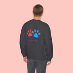 Crewneck Sweatshirt — "I Am Not Single I Have Dog" Paw Print Graphic