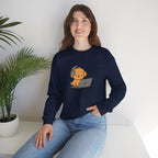 Crewneck Sweatshirt - Cute Puppy "Zoom Meeting Approved" Graphic