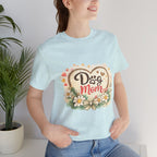 Dog Mom T-Shirt – Floral Heart Paw Design